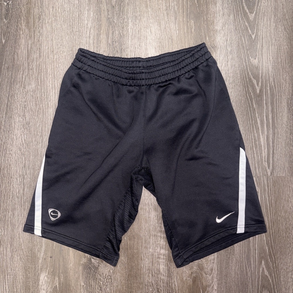 Vintage Nike Gaucho Soccer Futbol Shorts Men's Small Black White Stripes Long